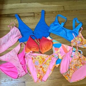 Triangl Wild Fade Aerie Bikini Swimsuit Bundle Lot XS/S